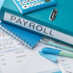 high-angle-payroll-concept